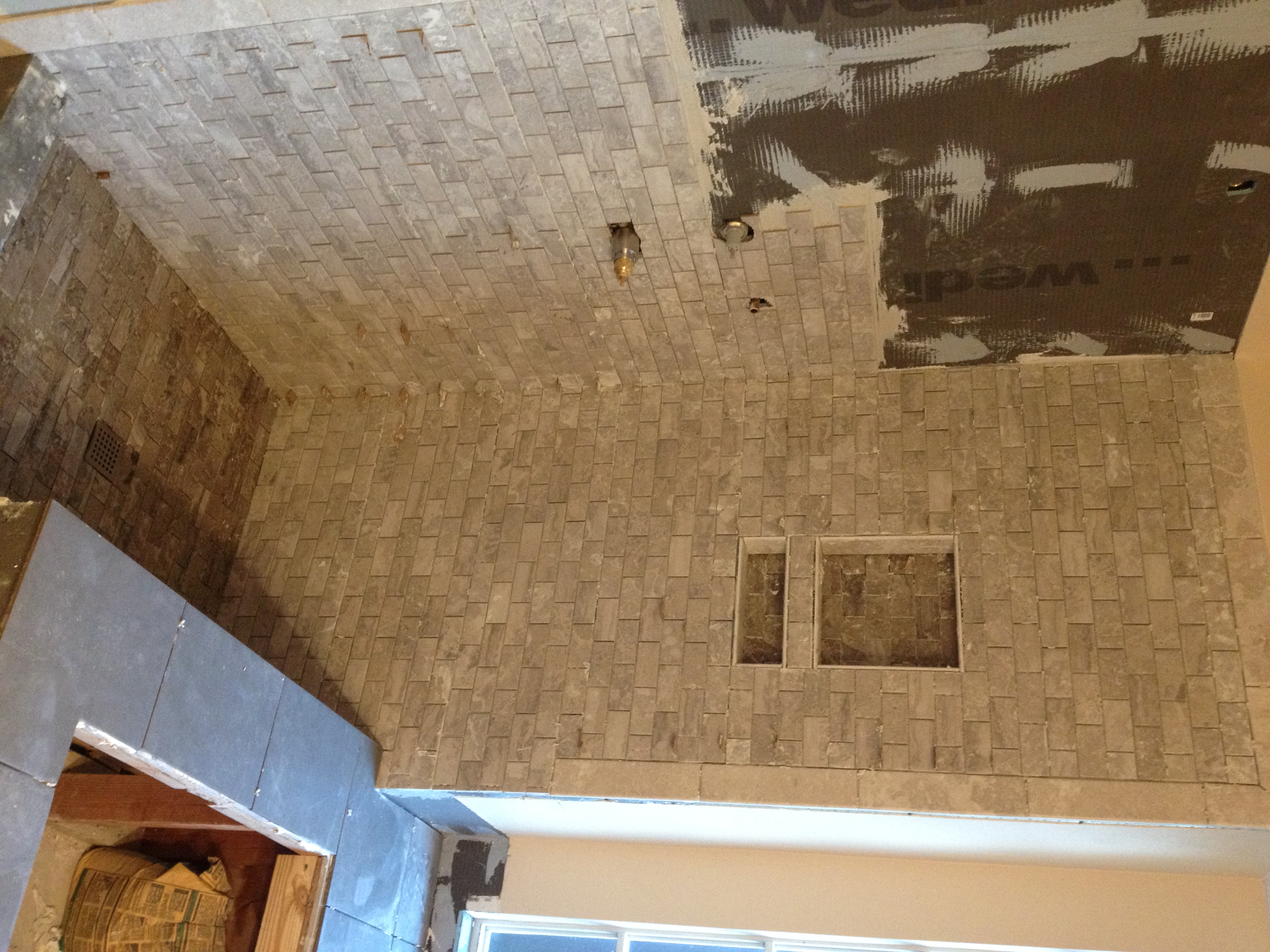 3 Master Bath Remodel Wedi Board for Tile Progress